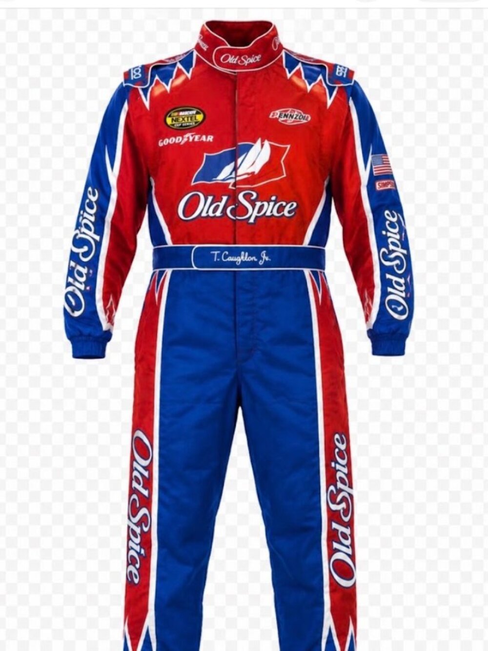 Cal Naughton Talladega , Auto Racing -Cosplay Costume Adult Small with hat